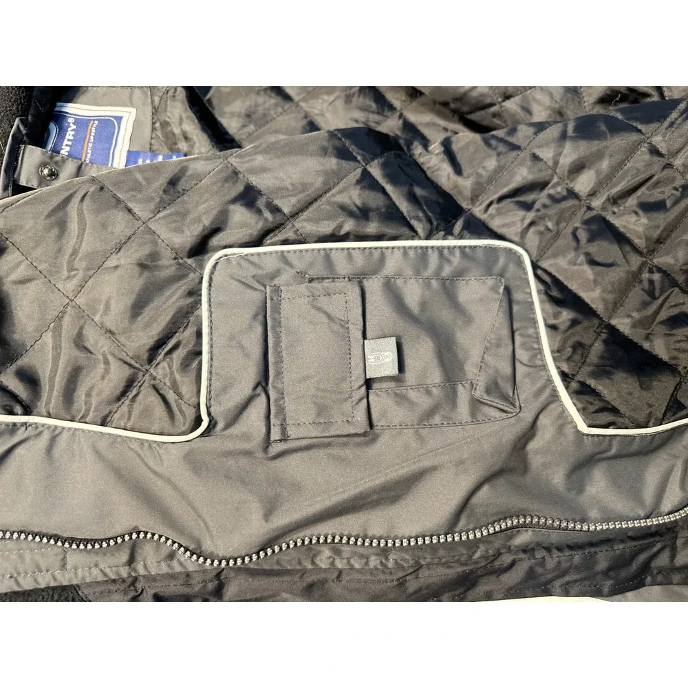 Free Country FC Xtreme Mens Jacket Grey Black White Hooded Size Large‎ Insulated